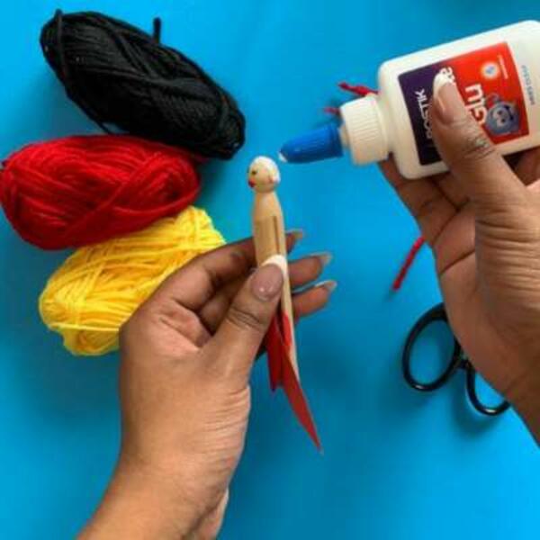 UK ideas mermaid clothes peg craft step 7