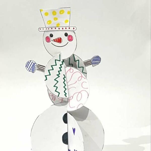 Ireland ideas inspiration 3d snowman paper craft 7