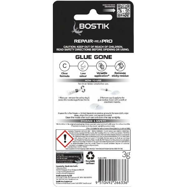 Australia Glue Gone 3g back packshot