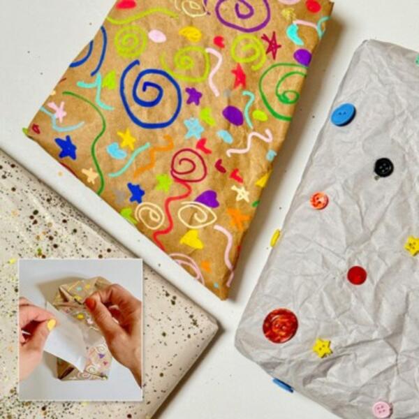 Australia wrapping paper project step 5