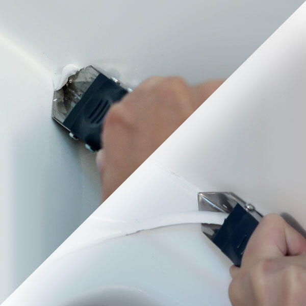 Lithuania tutorial how to remove old sealant step 1