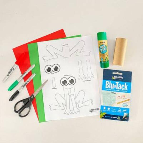New Zealand Stationery Craft Eco Stik tutorial Toilet Roll Frog Step 1