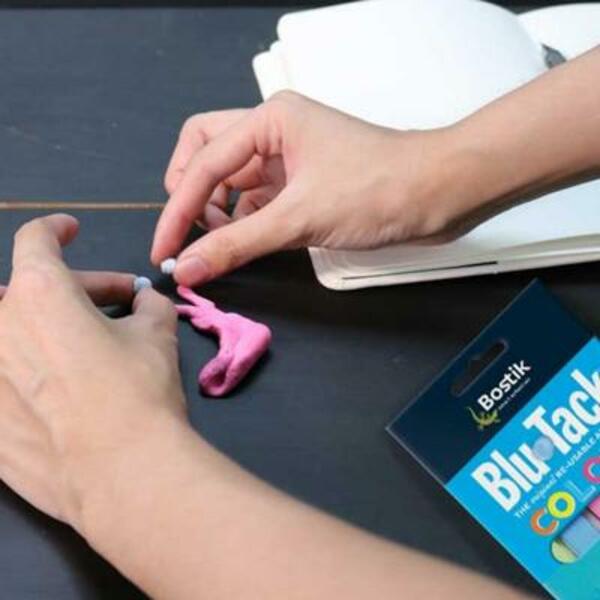 Philippines create mini sculptures with blu tack step 2