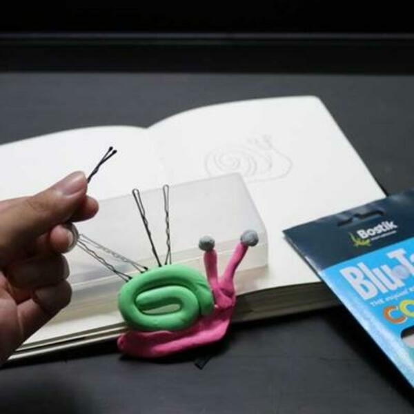 Philippines create mini sculptures with blu tack step 4