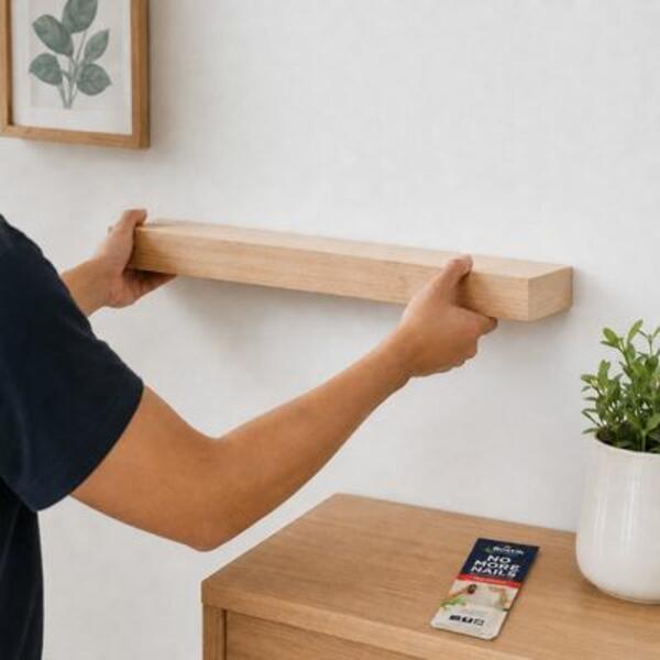 Philippines tutorial How to Install Floating Shelves with No More Nails Step 4