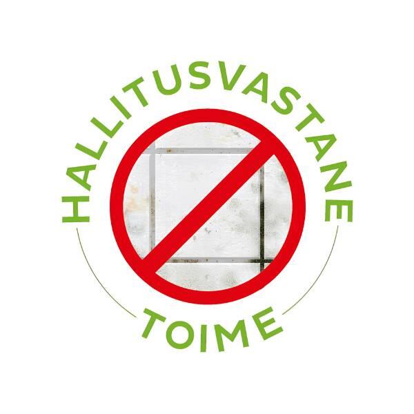 Sümbol tekstiga ‘Hallitusvastane toime’ näitab Bostiku silikoonhermeetikute kaitset hallituse eest, tagades puhta ja vastupidava vuugi.