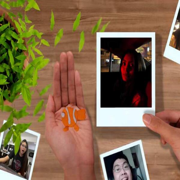 Hong Kong Mandarin Chinese easy way to display your photos with blu tack step 1
