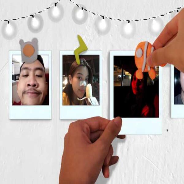 Hong Kong Mandarin Chinese easy way to display your photos with blu tack step 3