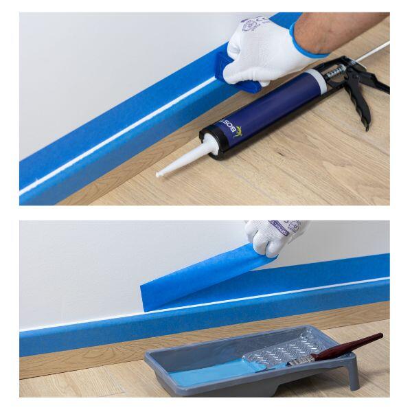 Moldova RU how to seal baseboards step 4