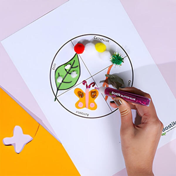 Thai buttefly life cycle craft project step8