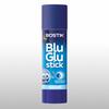 Single Bostik Blu Glu Stick with labeling showing blue glue that dries clear.