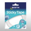Pack of Bostik Sticky Tape – 50m easy-tear clear tape for everyday use.