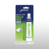 Front view of Bostik Glu GO adhesive remover in a 90ml tube with scraper, designed for sticky residue removal on multiple surfaces.