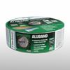Rolka Den Braven Aluband z zieloną etykietą; samoprzylepna aluminiowo‑bitumiczna taśma izolacyjna, wodoodporna i giętka, do uszczelniania dachów i obróbek.