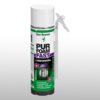 Puszka Den Braven PUR Foam Fast 2‑komponentowa B3 z białą nakrętką i fioletowo‑zieloną etykietą; szybka piana montażowa o wysokiej wytrzymałości i stabilnej strukturze.