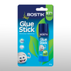 Packaging of Bostik Glue Stick with 97% bio-based formula, solvent-free and strong adhesive for school or office use