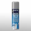 Σπρέι Bostik Fast Tak Spray Glue για μόνιμη συγκόλληση, με μπλε συσκευασία που παρουσιάζει χρήση σε χαρτί, ύφασμα και χειροτεχνίες για σταθερό αποτέλεσμα.