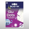 Συσκευασία Bostik Glu Dots Extra Strong με 64 ισχυρά διάφανα σημεία, ιδανικά για αόρατη στερέωση σε κάρτες, αφίσες και DIY διακοσμήσεις χωρίς χάος.