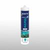Front view of Bostik Perfect Seal Marine Silicone Sealant in a 280 ml cartridge, suitable for sealing underwater and marine areas. The cartridge displays a marine background with fish, the word “Marine” in blue, and icons for permanent sealing, high salt resistance, and watertight performance.