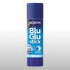 Single Bostik Blu Glu Stick with labeling showing blue glue that dries clear.