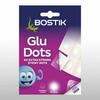 Pack of Bostik Extra Strong Glu Dots 64 dots with details about invisible and mess-free fixing.