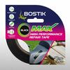 Bostik Max Repair Tape in black, 50 mm x 20 m, on product packaging.