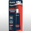 Packaging of Bostik Contact Adhesive Clear Glue, 50ml, highlighting its long-lasting bond for wood, leather, and hard plastics.