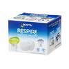 Boîte de recharges Respire contenant deux tablettes absorbantes, illustrant une solution simple pour réduire l’humidité jusqu’à 25 m² sans parfum ni colorant.