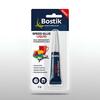 Blister z 2‑gramową tubką Bostik Speed Glue Liquid, klejem cyjanoakrylowym do drobnych napraw; szybkie wiązanie i niewidoczna spoina w DIY.