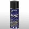 Aerozol Bostik Super Color Cynk Spray w granatowej puszce z grafiką metalowych krat; szybkoschnący spray cynkowy do ochrony i renowacji elementów stalowych.