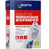 Seau 1kg Bostik Enduit de Rebouchage Express, pâte prête à l’emploi comblant trous et fissures en une passe, séchage rapide et excellente dureté.