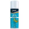 Product shot of a 350g Bostik Spray Adhesive can, featuring a colourful gecko and blue label. 