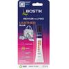 Bostik Leather Glue flexible adhesive 20ml in retail packaging, designed for repairing leather shoes, belts, and bags.
